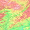 Mappa topografica Columbia, altitudine, rilievo
