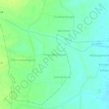Mappa topografica Periya Kottagudi, altitudine, rilievo