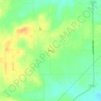 Mappa topografica Kovar, altitudine, rilievo