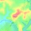 Mappa topografica Sand Knob, altitudine, rilievo