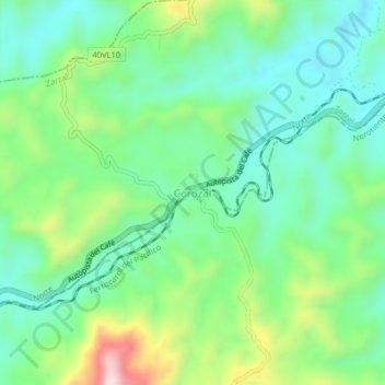 Mappa topografica Corozal, altitudine, rilievo