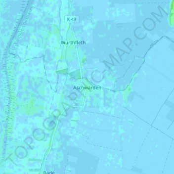 Mappa topografica Aschwarden, altitudine, rilievo