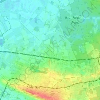 Mappa topografica Waldseite, altitudine, rilievo