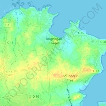Mappa topografica Balanogan, altitudine, rilievo
