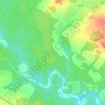 Mappa topografica Лановка, altitudine, rilievo