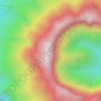 Mappa topografica Mount Isarog, altitudine, rilievo