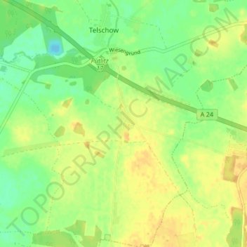 Mappa topografica Weitgendorf, altitudine, rilievo
