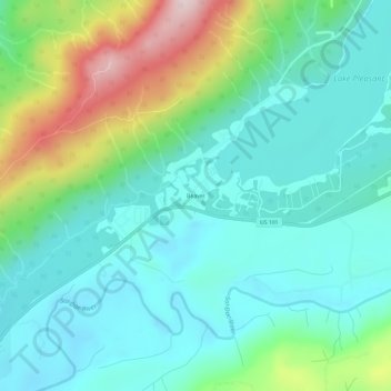 Mappa topografica Beaver, altitudine, rilievo