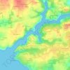 Mappa topografica Bélon, altitudine, rilievo