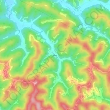 Mappa topografica Utica, altitudine, rilievo