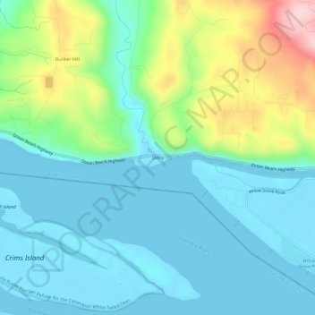 Mappa topografica Stella, altitudine, rilievo