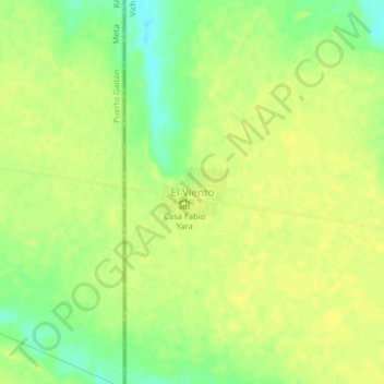 Mappa topografica El Viento, altitudine, rilievo