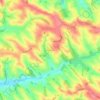 Mappa topografica Belcastel, altitudine, rilievo