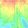 Mappa topografica Waverly, altitudine, rilievo