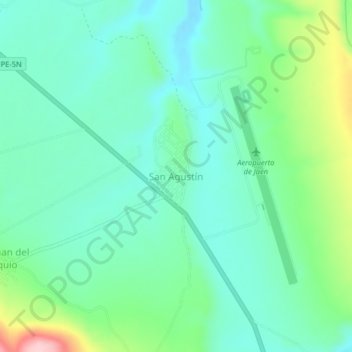 Mappa topografica San Agustín, altitudine, rilievo