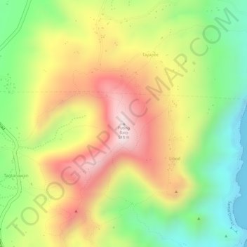 Mappa topografica Puting Bato, altitudine, rilievo