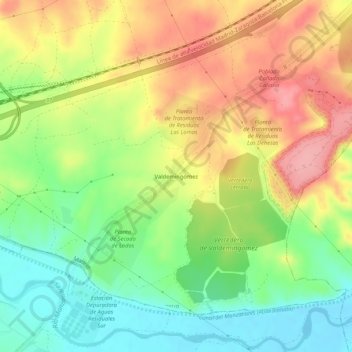 Mappa topografica Valdemingómez, altitudine, rilievo