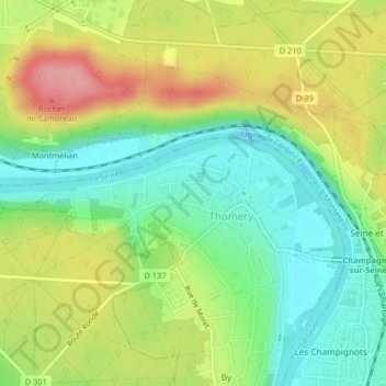 Mappa topografica Les Hauts Cailloux, altitudine, rilievo