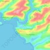 Mappa topografica Bantham, altitudine, rilievo
