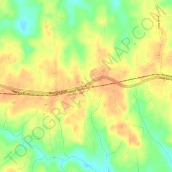 Mappa topografica Hebron, altitudine, rilievo