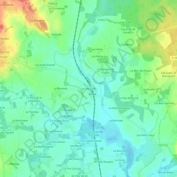 Mappa topografica Le Pas d'Ille, altitudine, rilievo