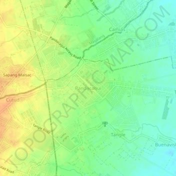 Mappa topografica Pandacaqui, altitudine, rilievo