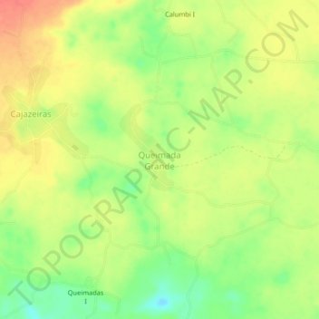 Mappa topografica Queimada Grande, altitudine, rilievo