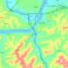 Mappa topografica 吉河镇, altitudine, rilievo