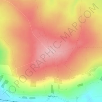 Mappa topografica Danby Beacon, altitudine, rilievo
