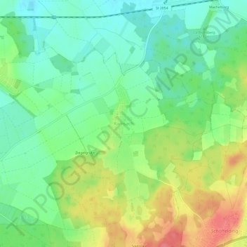 Mappa topografica Ramsach, altitudine, rilievo