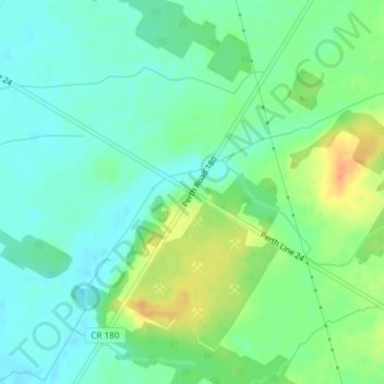 Mappa topografica Staffa, altitudine, rilievo