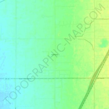 Mappa topografica Garfield, altitudine, rilievo