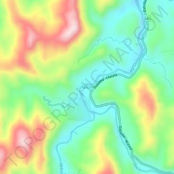Mappa topografica Tascón, altitudine, rilievo