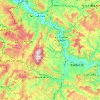 Mappa topografica Berkatal, altitudine, rilievo