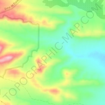 Mappa topografica La Manga, altitudine, rilievo