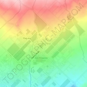Mappa topografica Cannery Site, altitudine, rilievo