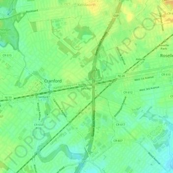 Mappa topografica Staten Island Junction, altitudine, rilievo