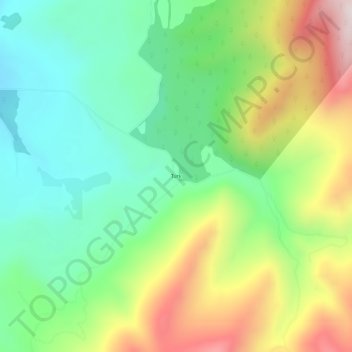 Mappa topografica Turk, altitudine, rilievo