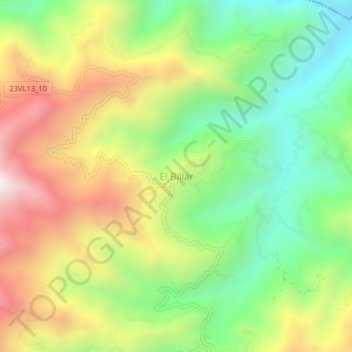 Mappa topografica El Billar, altitudine, rilievo
