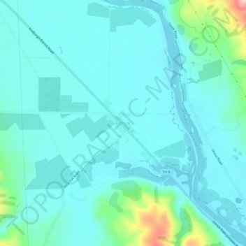 Mappa topografica Ettrick, altitudine, rilievo