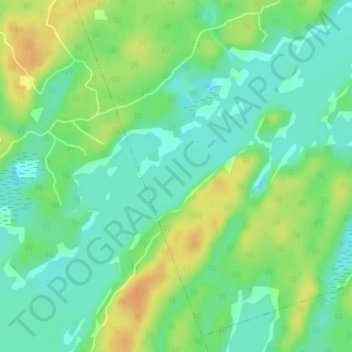 Mappa topografica Lorimer Lake, altitudine, rilievo
