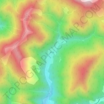Mappa topografica Borne, altitudine, rilievo