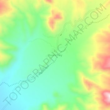 Mappa topografica Huanchuy, altitudine, rilievo