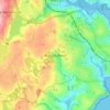Mappa topografica Budock Water, altitudine, rilievo