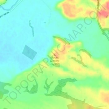 Mappa topografica Mount Glagow, altitudine, rilievo