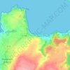 Mappa topografica Saint-Efflam, altitudine, rilievo