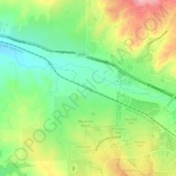 Mappa topografica Orsa, altitudine, rilievo