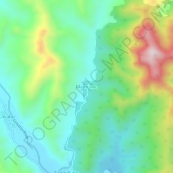 Mappa topografica Mamuyao, altitudine, rilievo