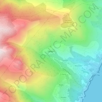Mappa topografica Silgaggia, altitudine, rilievo