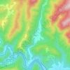Mappa topografica Mangia, altitudine, rilievo